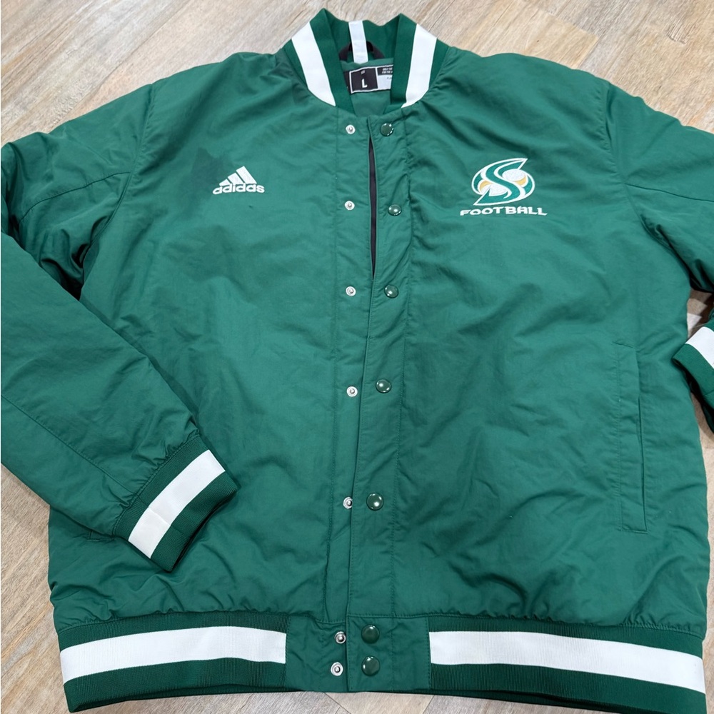 Adidas Green Football Sacramento State Varsity Jacket